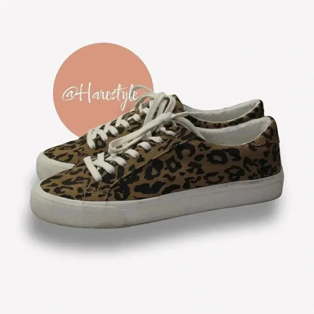 Madewell Leopard Print Low-Top Sneakers in Brown and Black